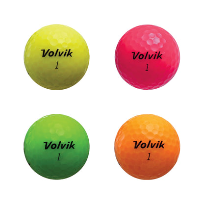 volvik crystal soft glossy golf ball assorted - yellow pink green orange #color_assorted