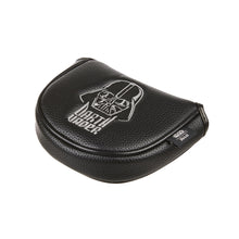 A black pebbled faux-leather golf club headcover featuring a white embossed Darth Vader helmet and 'Star Wars' logo on the front, with a small 'Star Wars' tag on the side, shown on a plain white background.