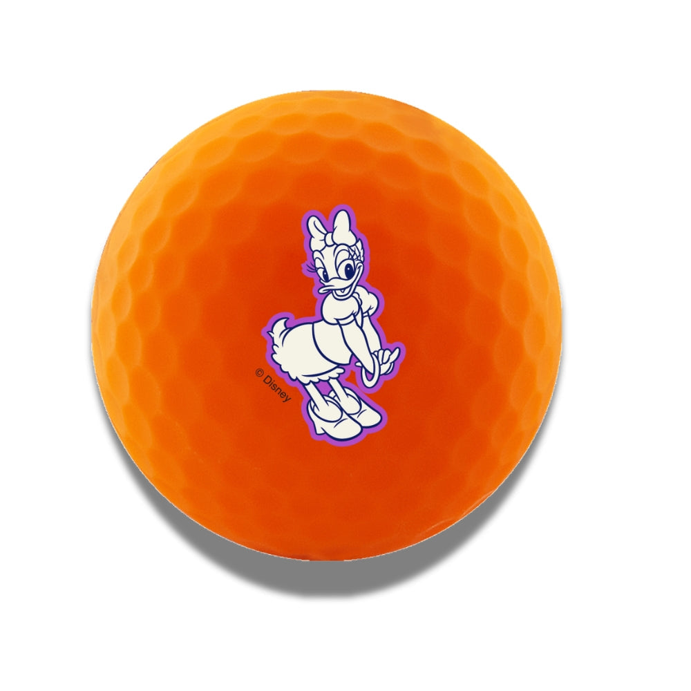 disney volvik collab daisy duck 2.0 classic edition vivid soft golf ball orange with daisy duck 