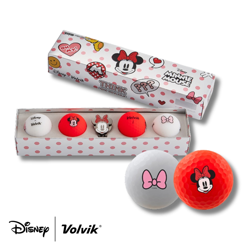 disney and volvik collab minnie mouse classic edition vivid golf balls gift set #character_minnie-mouse